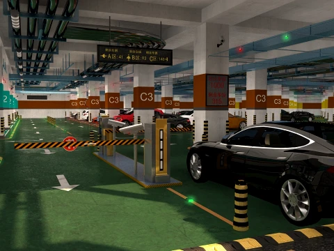 地下駐車場 3Dモデル