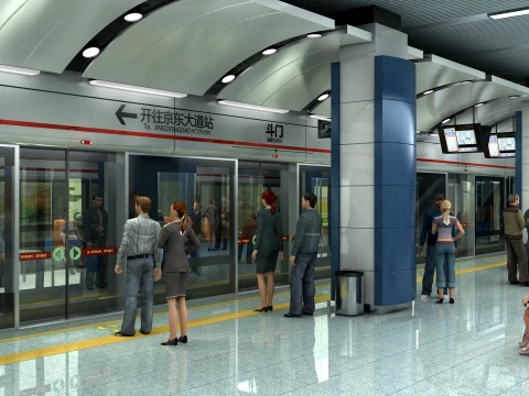 Subway station 3D Model