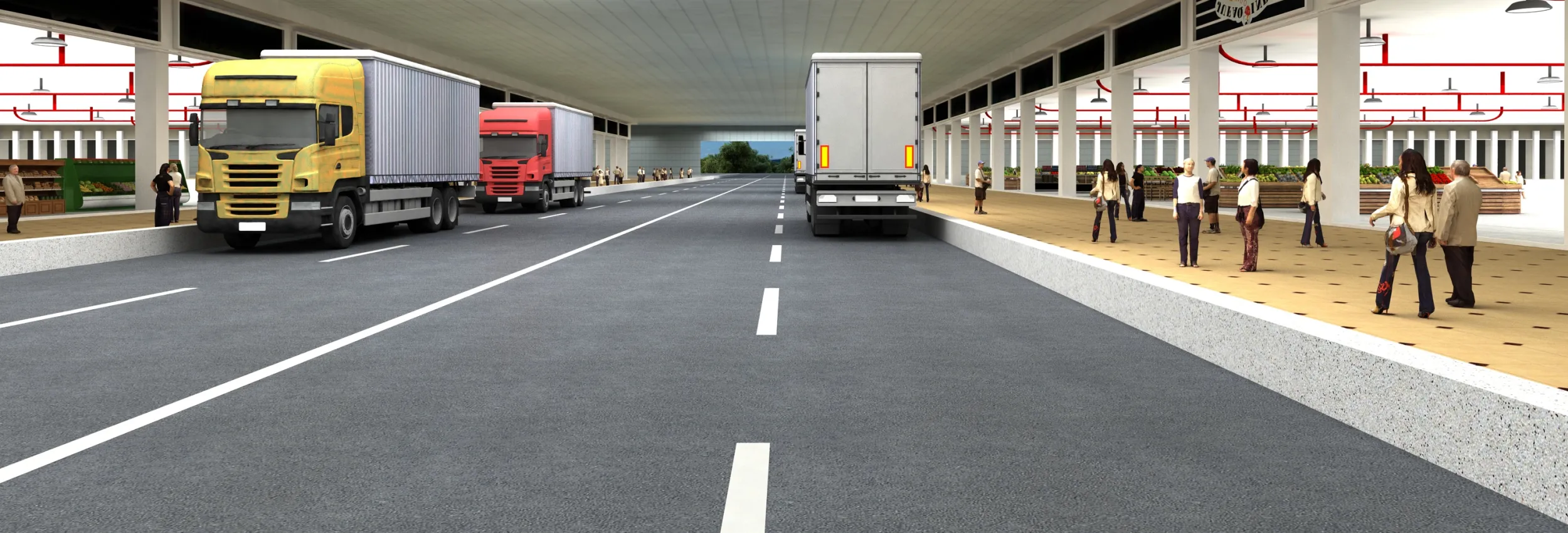 Logistics park 3D Model .c4d .max .obj .3ds .fbx .stl .blend