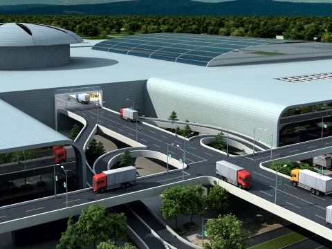 Logistics park 3D Model