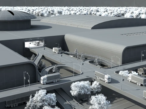Logistics park 3D Model