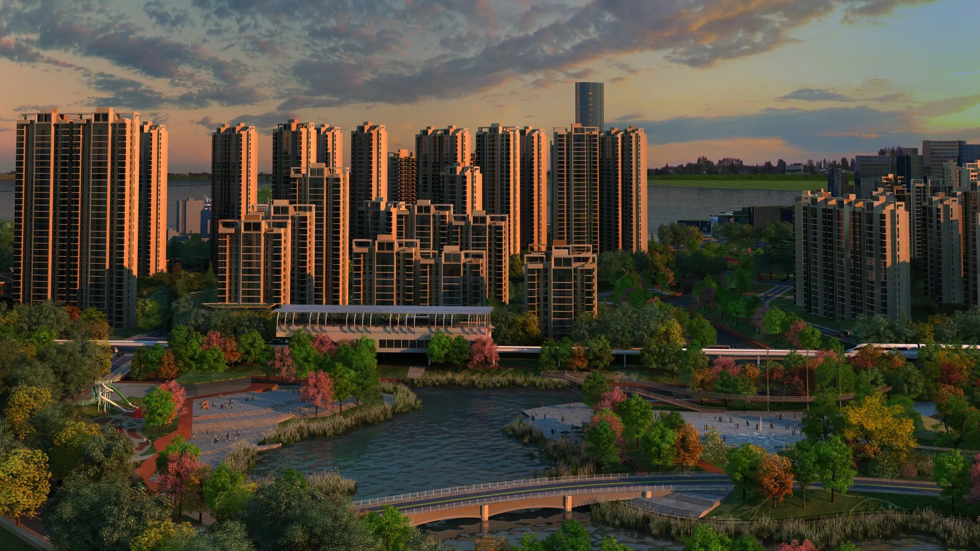 Urban architecture 3D Model .c4d .max .obj .3ds .fbx .stl .blend 