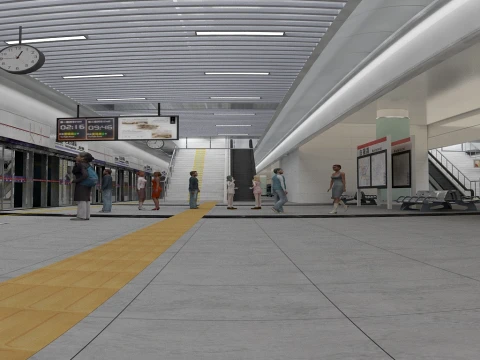 Subway station 3D Model