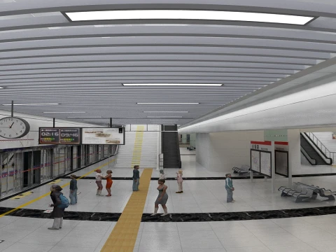 Subway station 3D Model