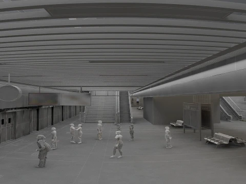 Subway station 3D Model