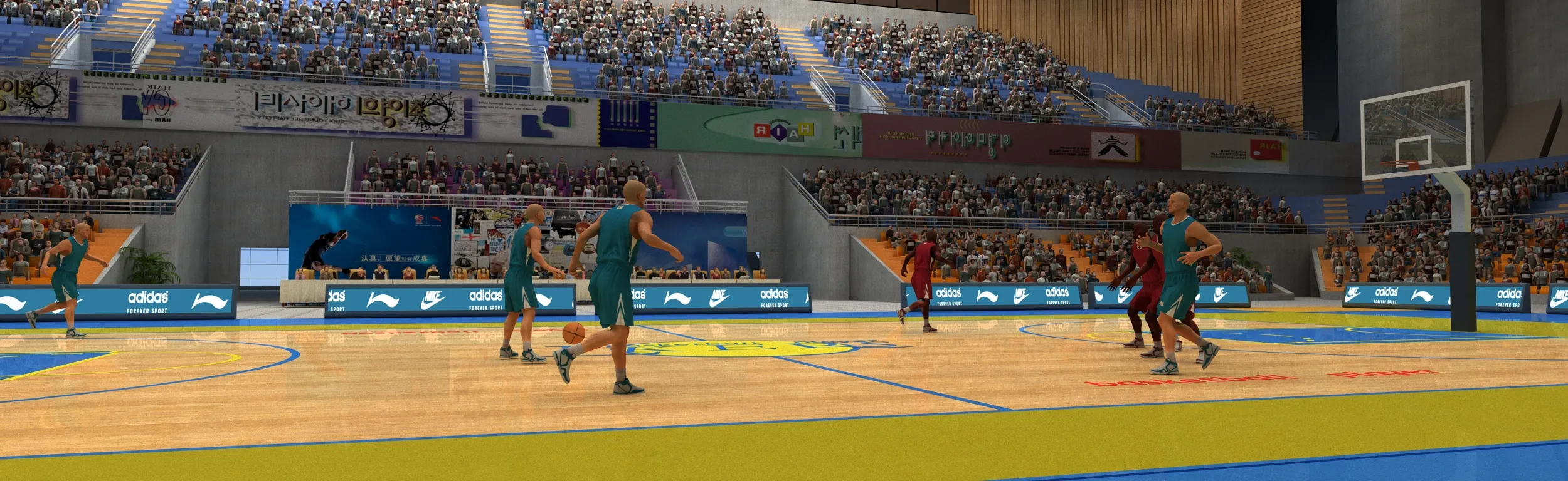 Basketball game 3D Model .c4d .max .obj .3ds .fbx .stl .blend 