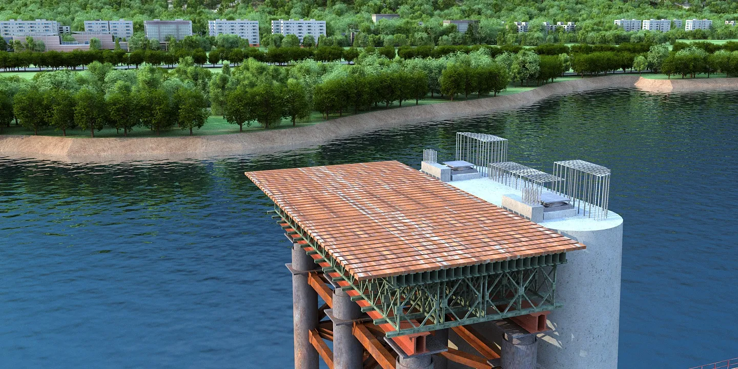 Build a bridge 3D Model .c4d .max .obj .3ds .fbx .stl .blend 