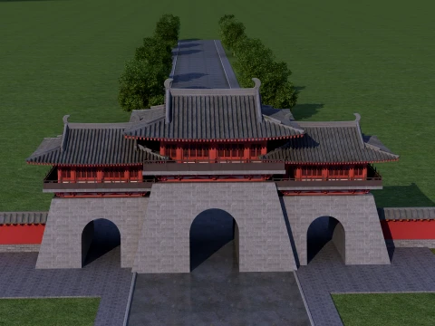 Gate tower 3D Model