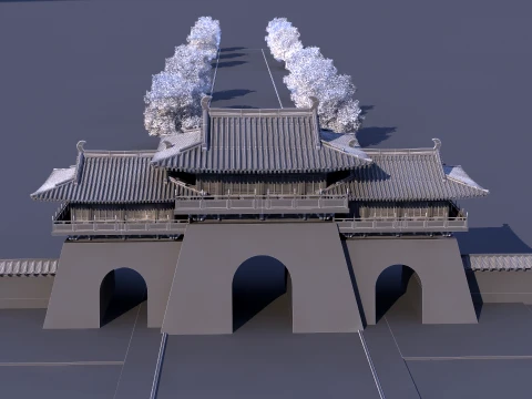 Gate tower 3D Model
