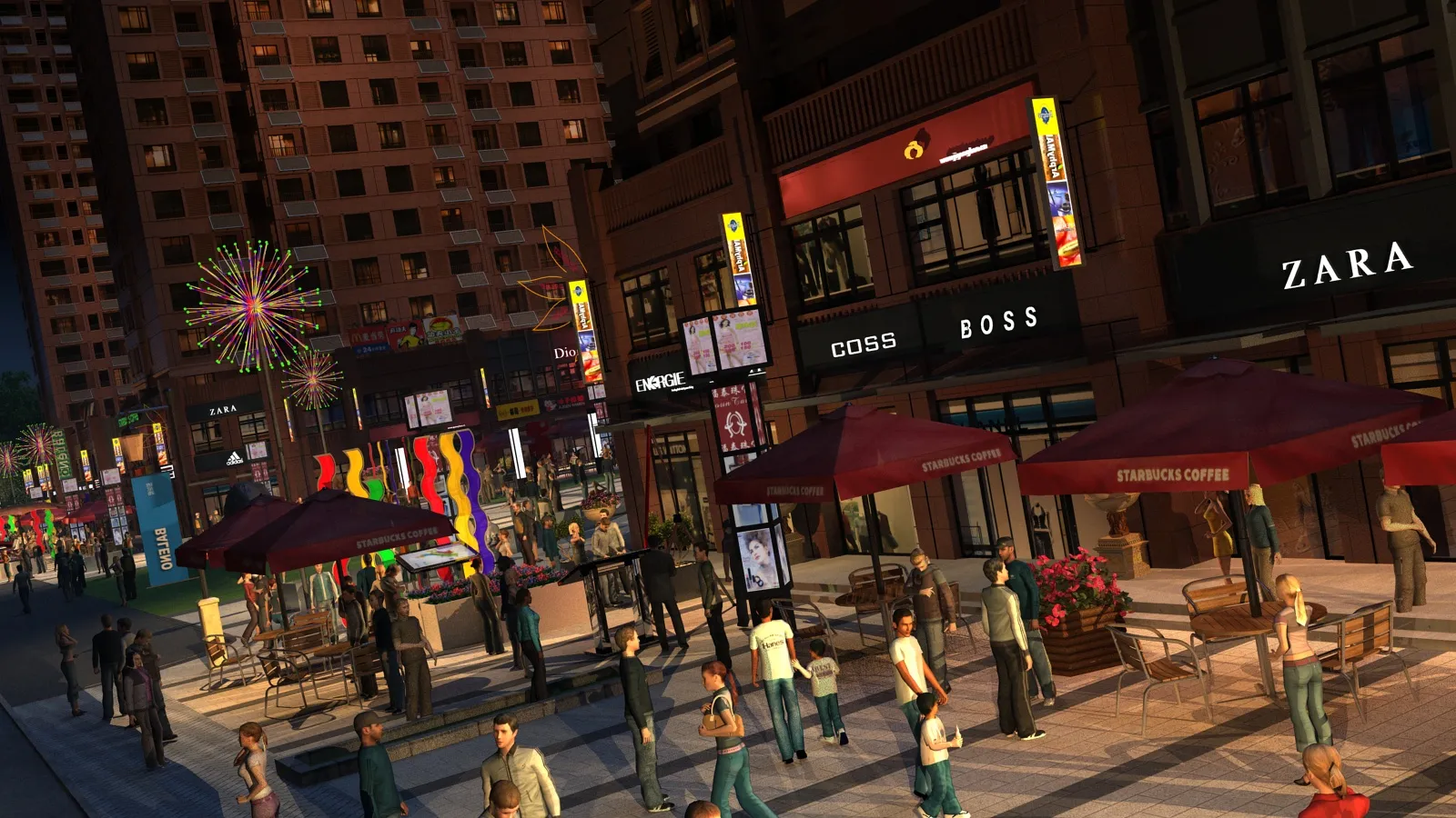 Urban architecture 3D Model .c4d .max .obj .3ds .fbx .stl .blend 