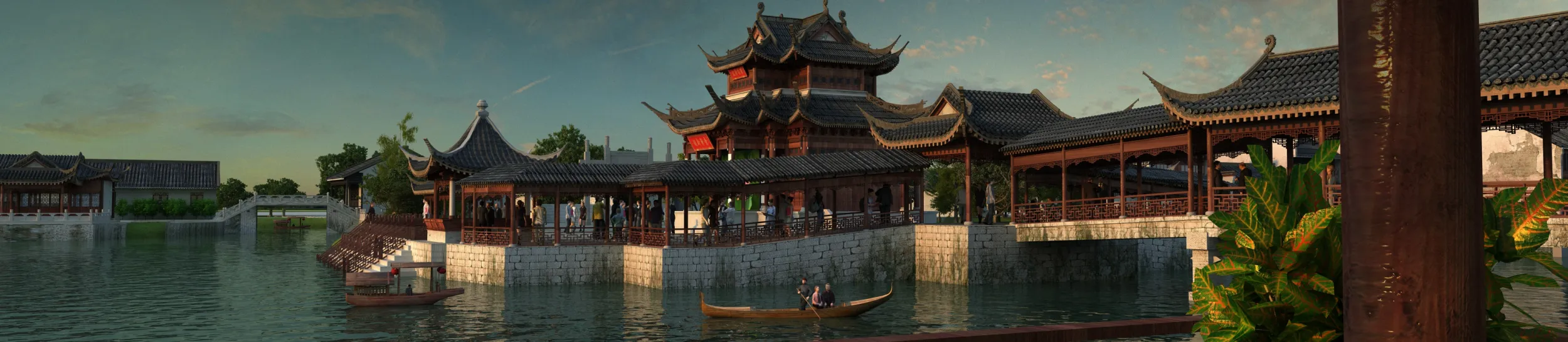 Ancient town 3D Model .c4d .max .obj .3ds .fbx .stl .blend 