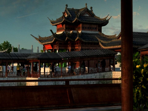 Ancient town 3D Model