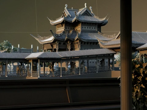Ancient town 3D Model