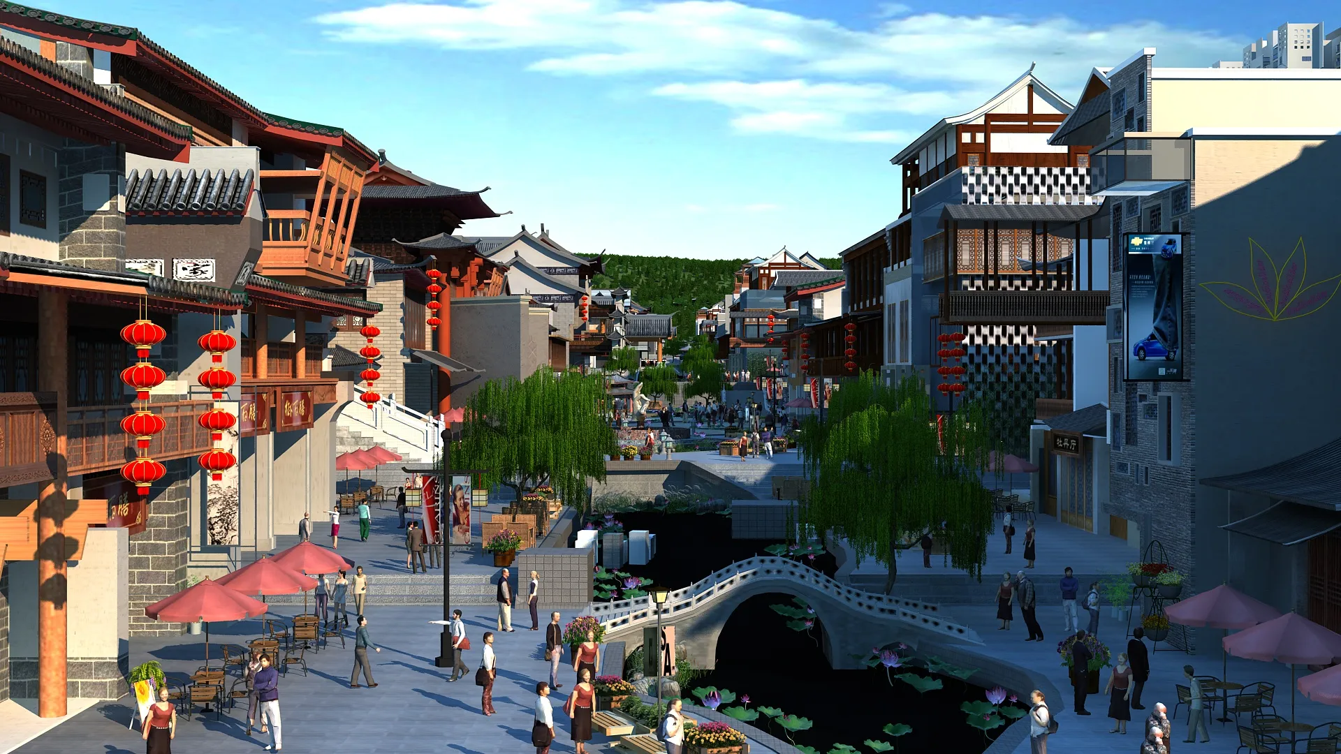Ancient town 3D Model .c4d .max .obj .3ds .fbx .stl .blend