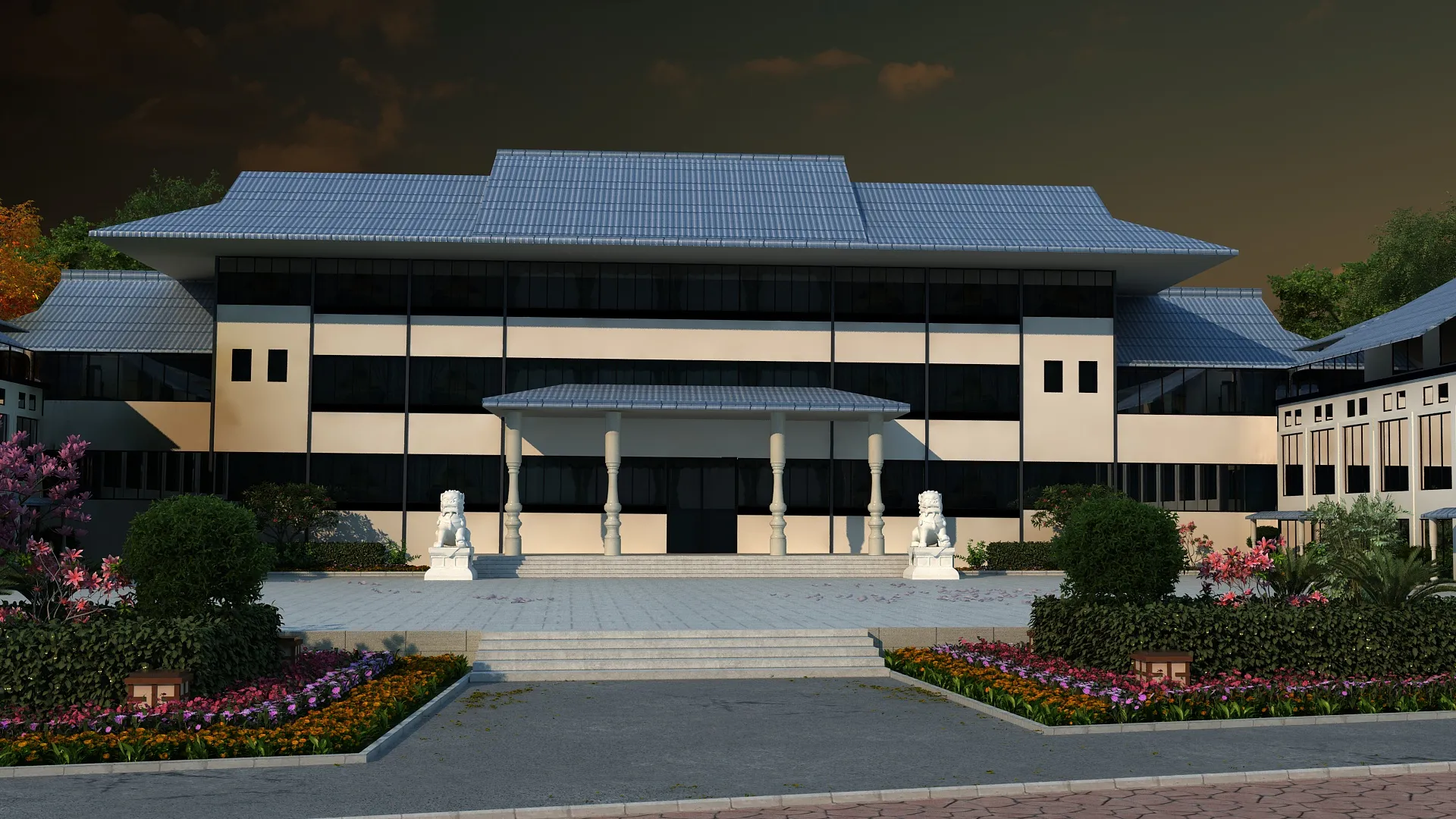 Office building 3D Model .c4d .max .obj .3ds .fbx .stl .blend 