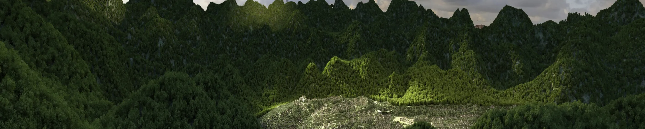 Mountain village 3D Model .c4d .max .obj .3ds .fbx .stl .blend 