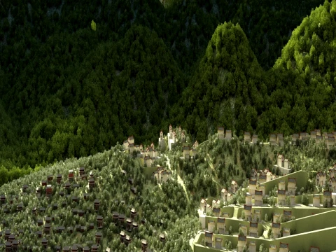 Mountain village 3D Model
