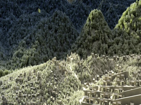 Mountain village 3D Model