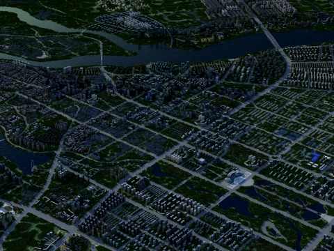 Stadtarchitektur 3D Modell