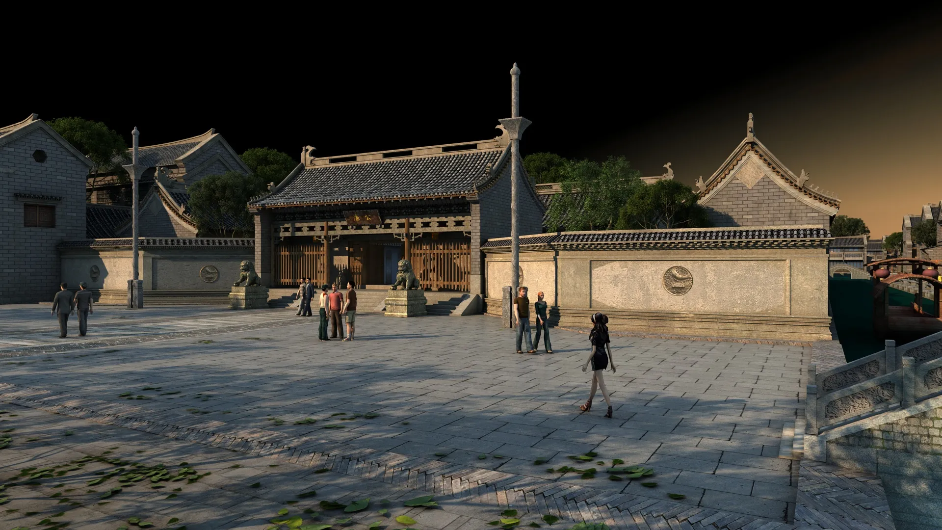 Ancient architecture 3D Model .c4d .max .obj .3ds .fbx .stl .blend