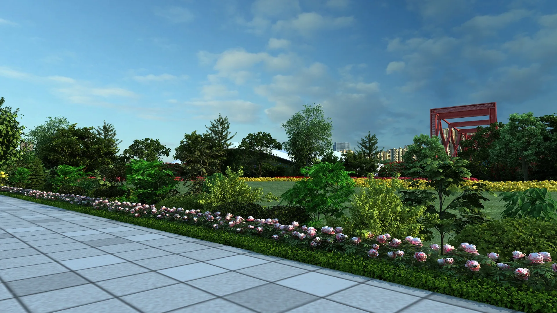 City park 3D Model .c4d .max .obj .3ds .fbx .stl .blend 