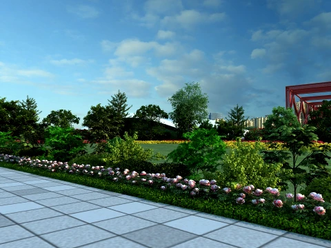 Parco cittadino Modello 3D