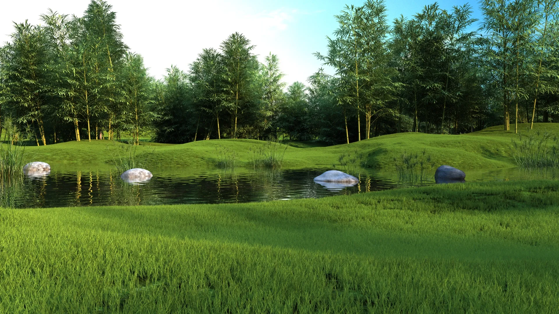 Pond 3D Model .c4d .max .obj .3ds .fbx .stl .blend