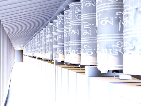 Temple Chime 3D Model