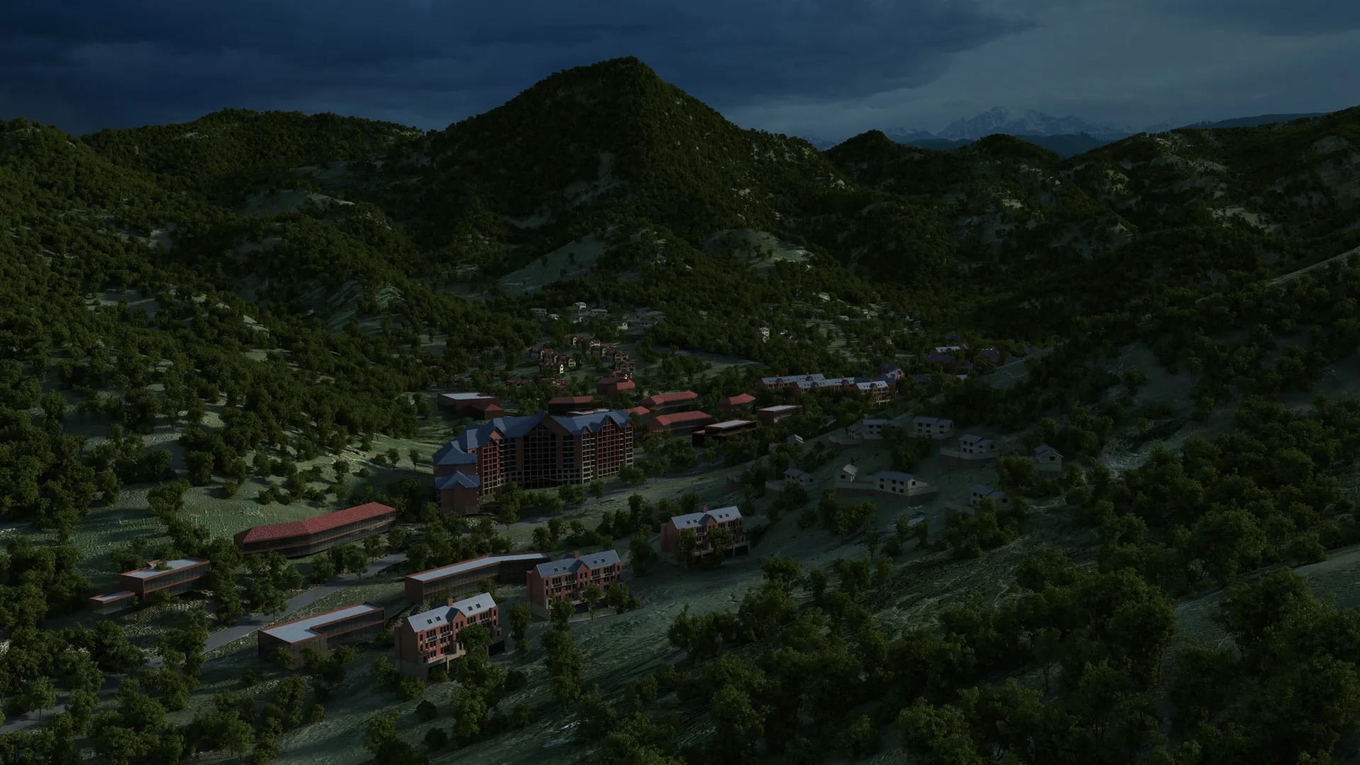 Town 3D Model .c4d .max .obj .3ds .fbx .stl .blend