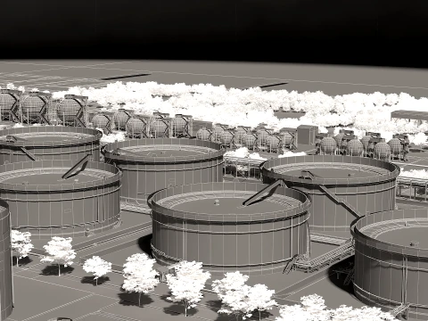 Factory equipment 3D Model
