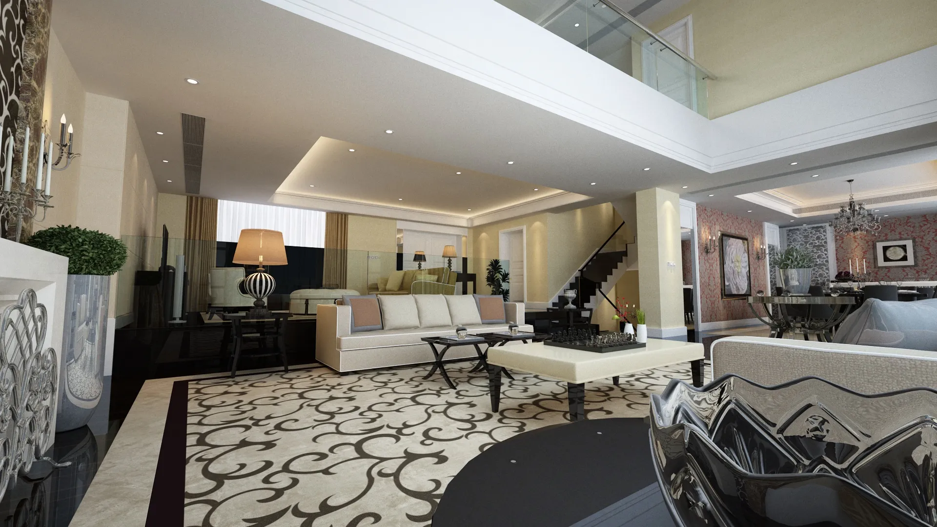 Indoor 3D Model .c4d .max .obj .3ds .fbx .stl .blend 