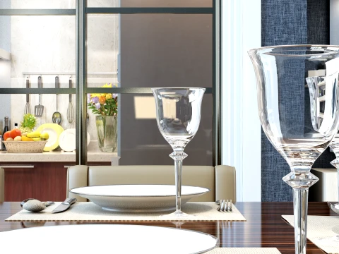 Ristorante Modello 3D