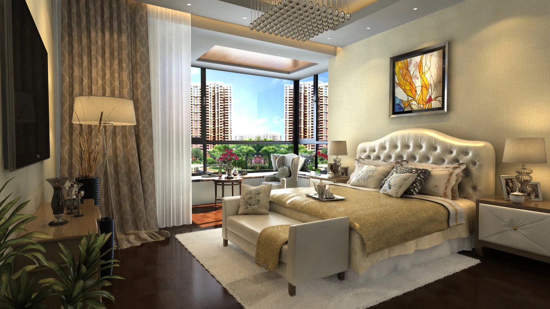 Bedroom 3D Model .c4d .max .obj .3ds .fbx .stl .blend 