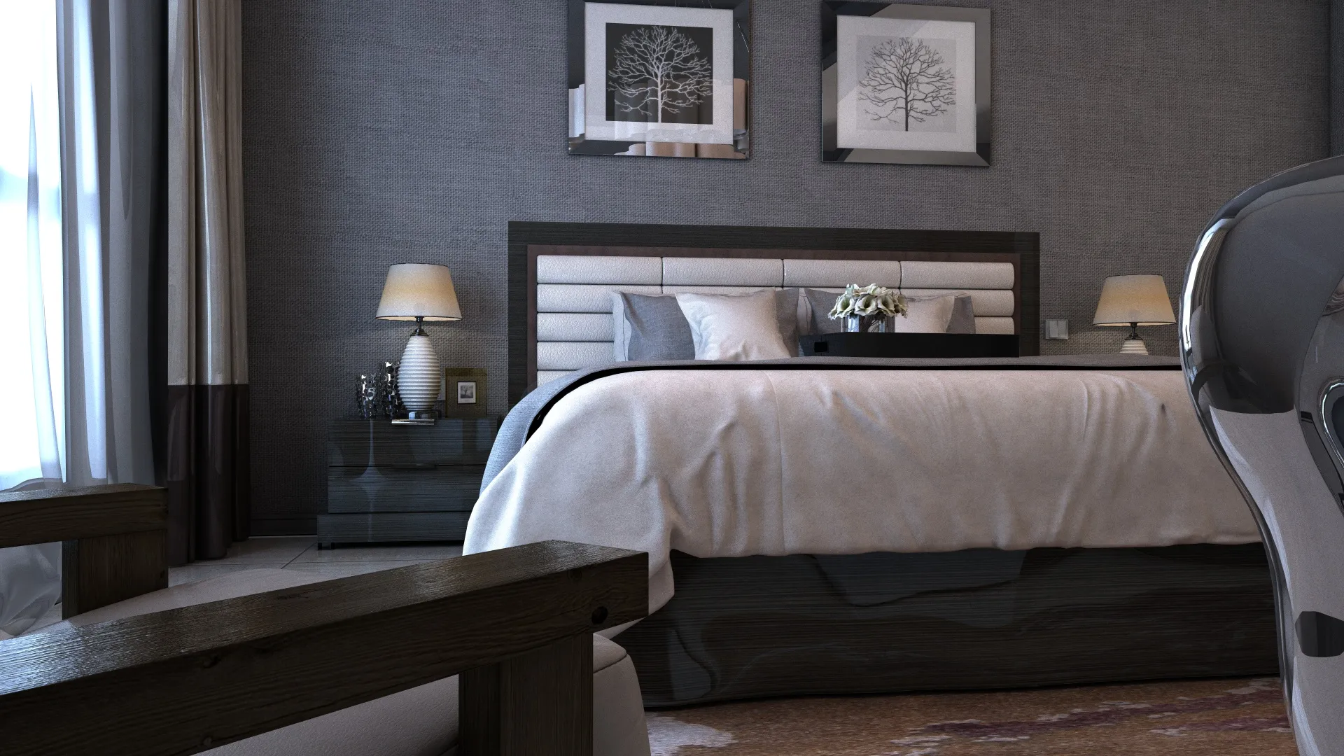 Bedroom 3D Model .c4d .max .obj .3ds .fbx .stl .blend 
