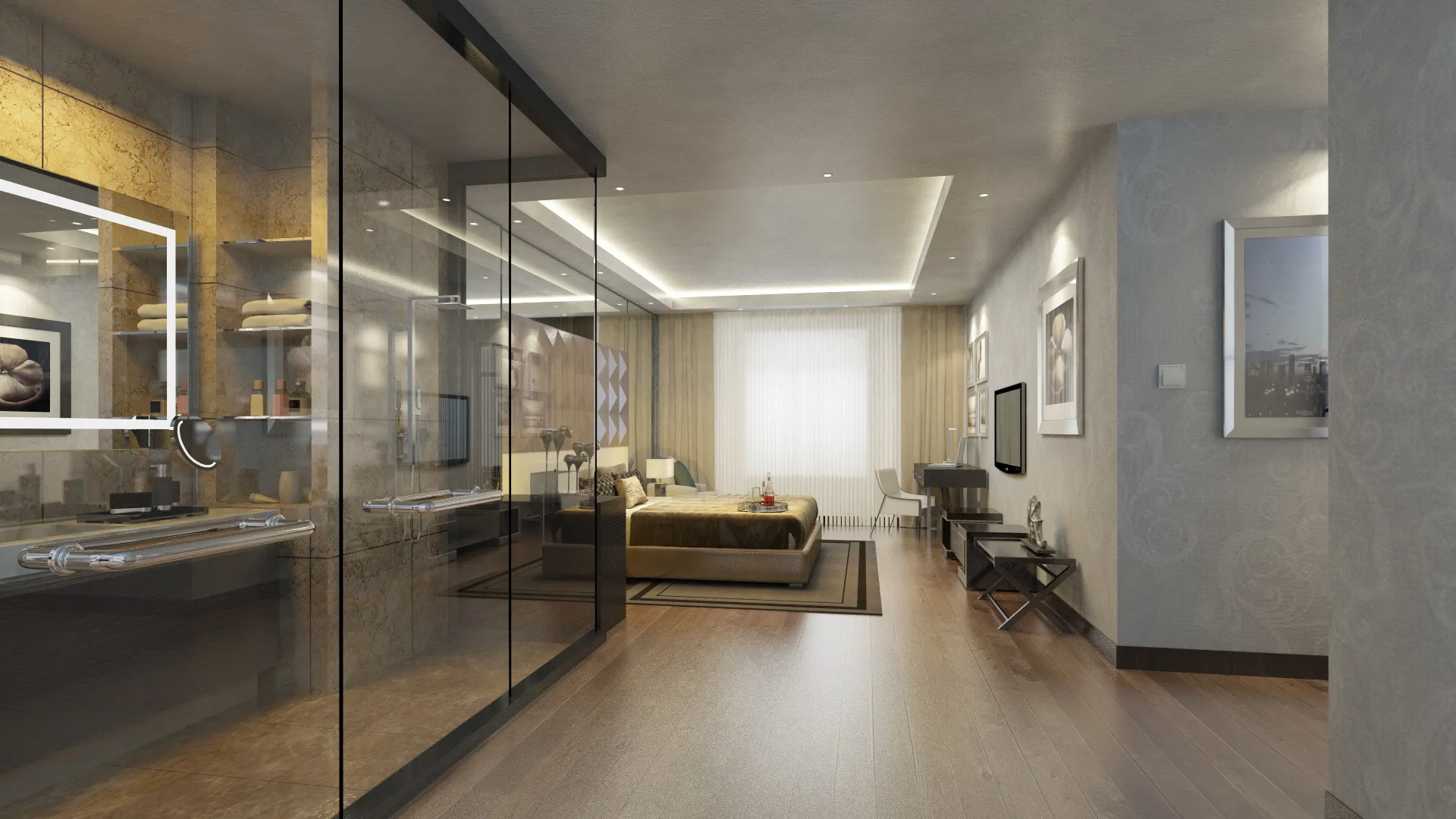 Bedroom 3D Model .c4d .max .obj .3ds .fbx .stl .blend 