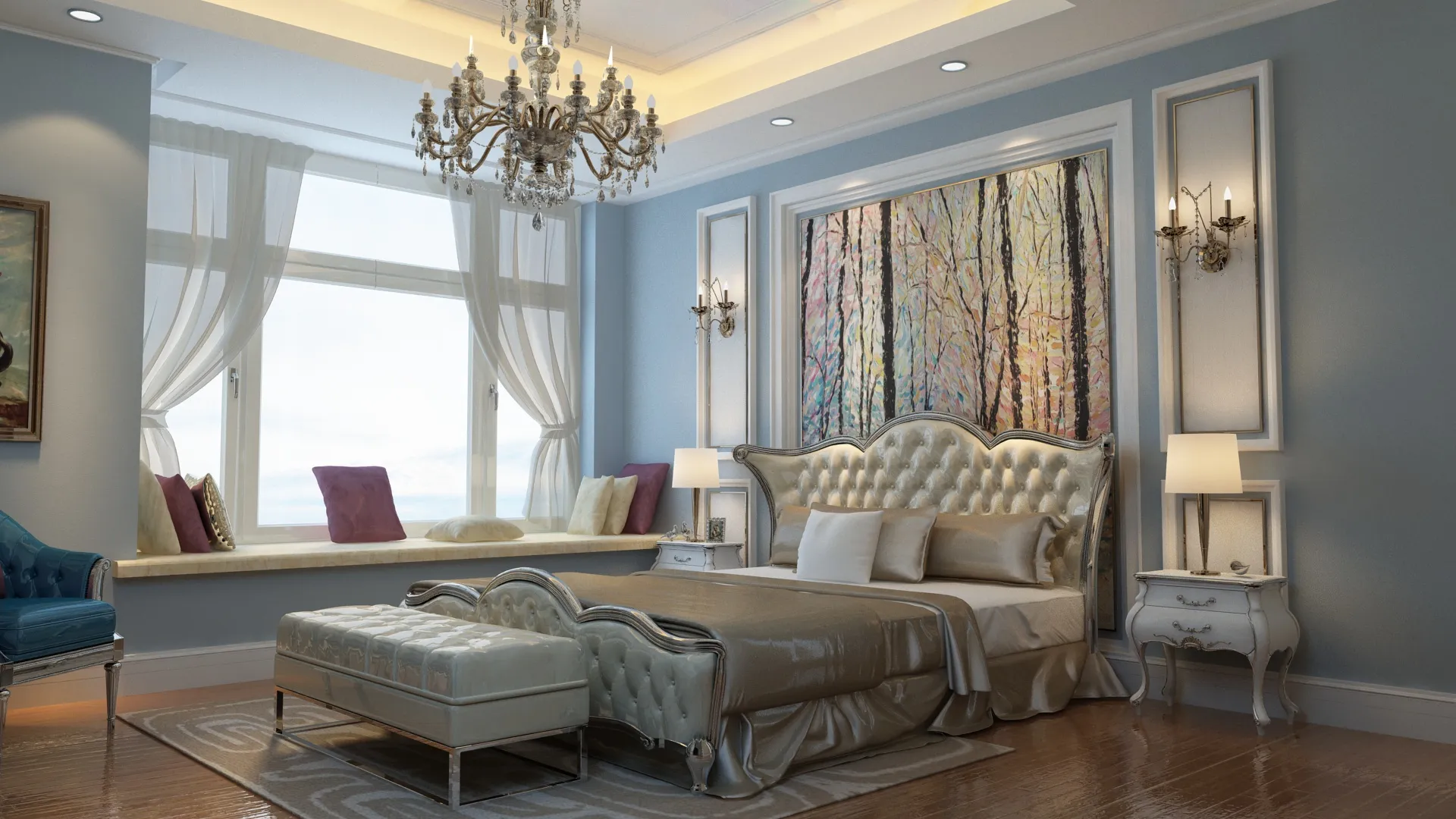 Bedroom 3D Model .c4d .max .obj .3ds .fbx .stl .blend 