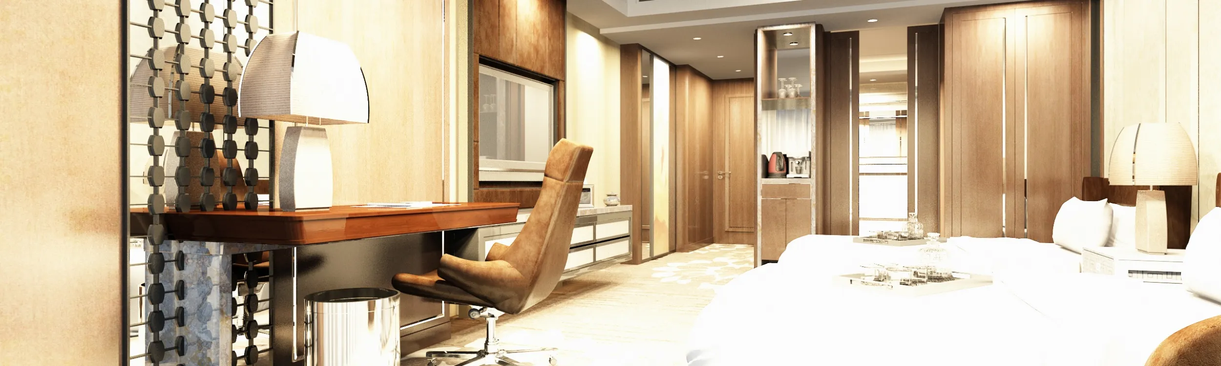 Hotel room 3D Model .c4d .max .obj .3ds .fbx .stl .blend