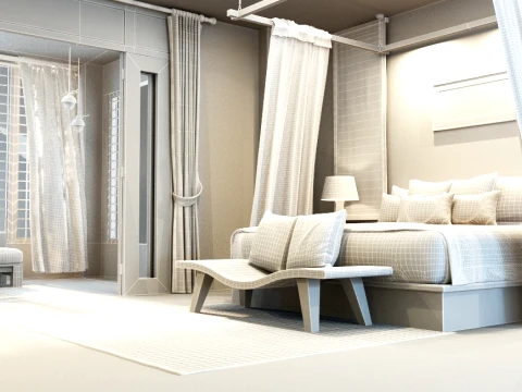 Hotel room 3D Model