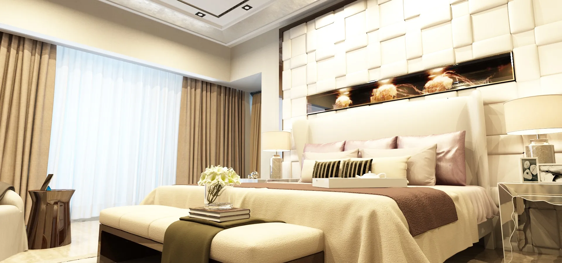 Hotel room 3D Model .c4d .max .obj .3ds .fbx .stl .blend