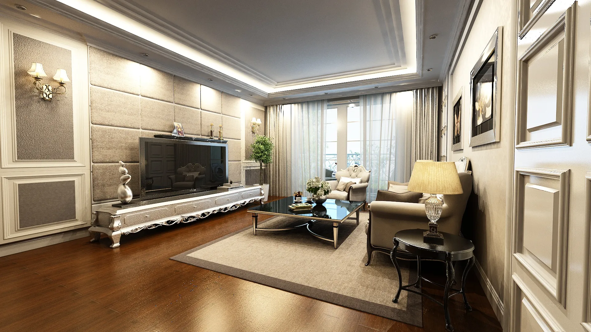 Living room 3D Model .c4d .max .obj .3ds .fbx .stl .blend