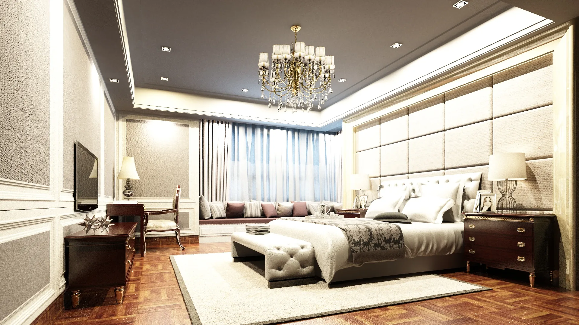 Bedroom 3D Model .c4d .max .obj .3ds .fbx .stl .blend 