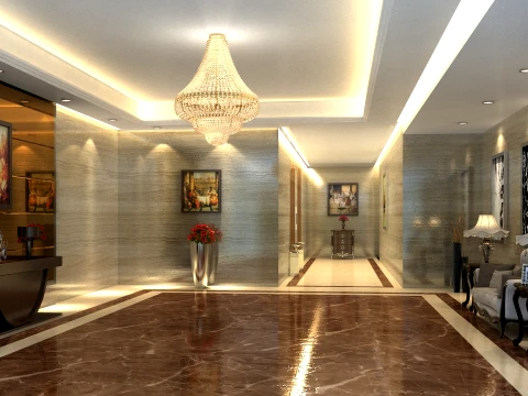 Hotel lobby 3D Model