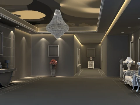 Hotel lobby 3D Model