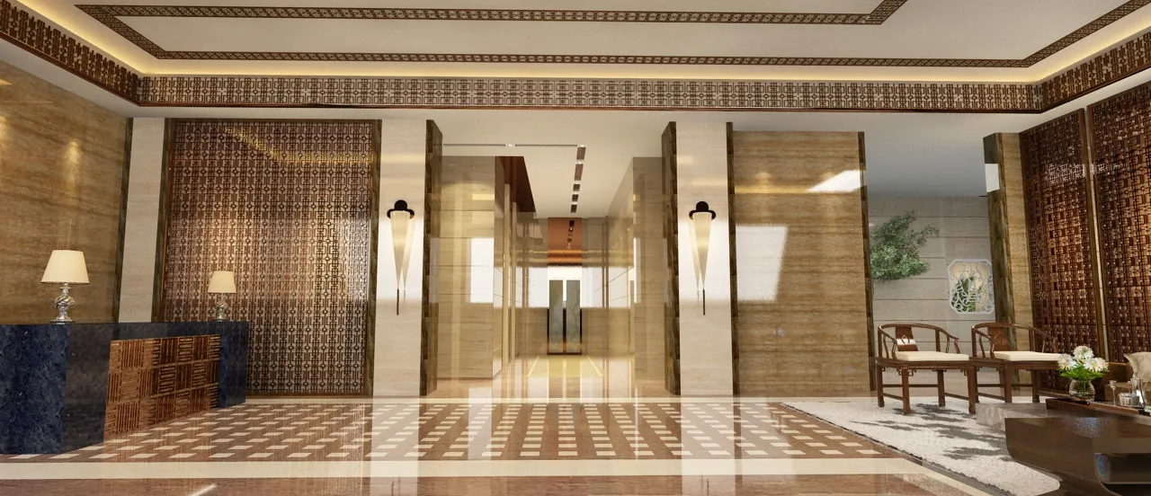Hotel lobby 3D Model .c4d .max .obj .3ds .fbx .stl .blend 