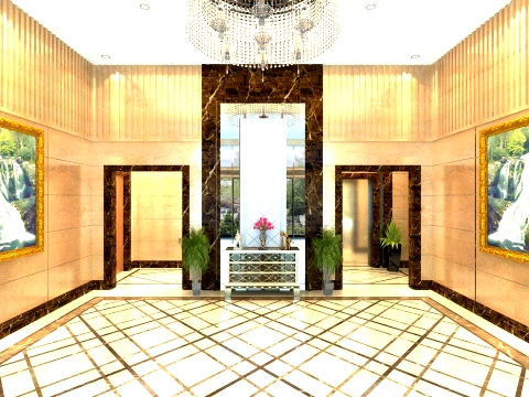 Hotel lobby 3D Model