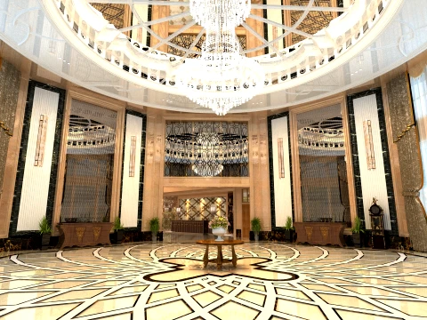 Hotel lobby 3D Model