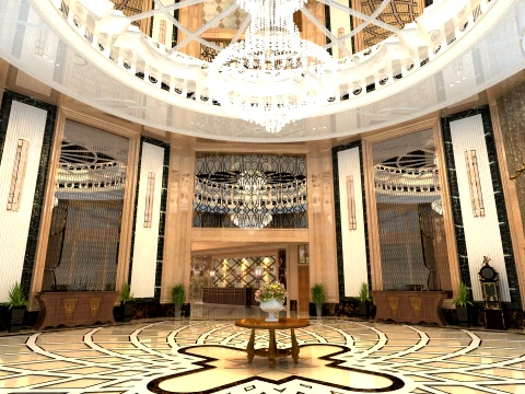 Hotel lobby 3D Model