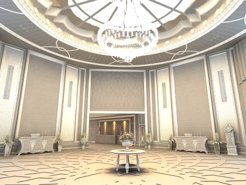 Hotel lobby 3D Model