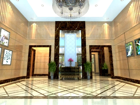 Hotel lobby 3D Model