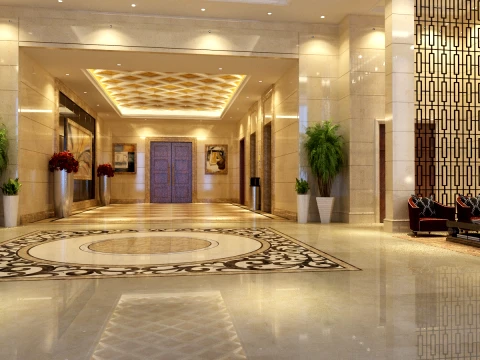 Hotel lobby 3D Model